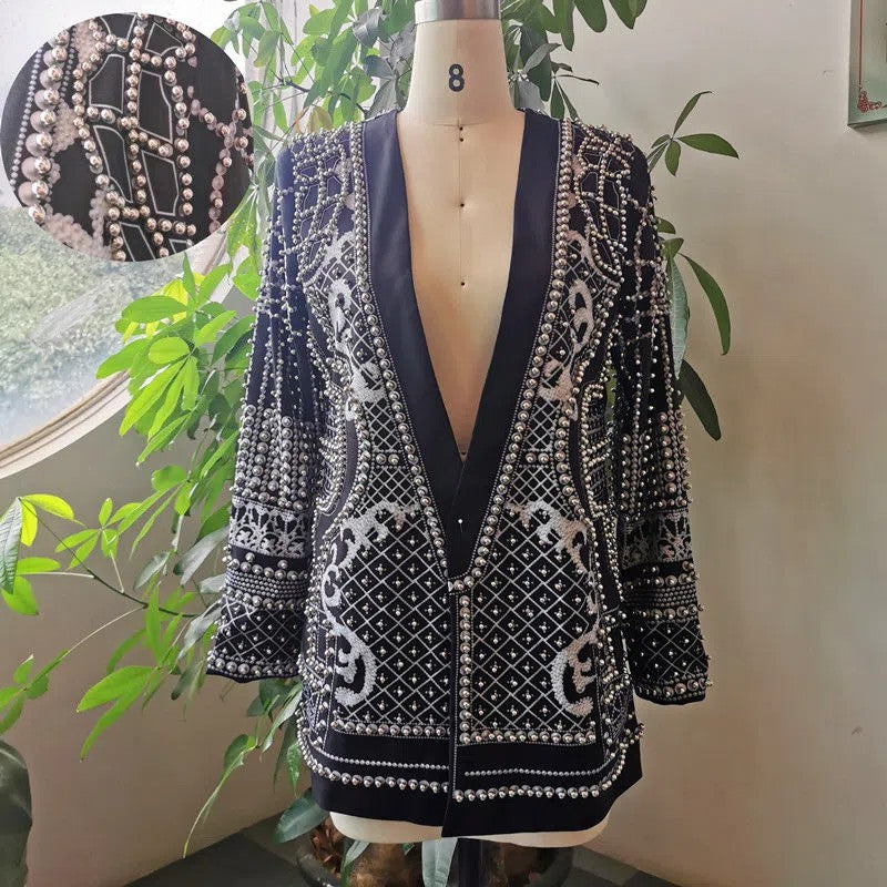 Women's Custom Long-sleeved Thickened Bubble Beads Printed Tops