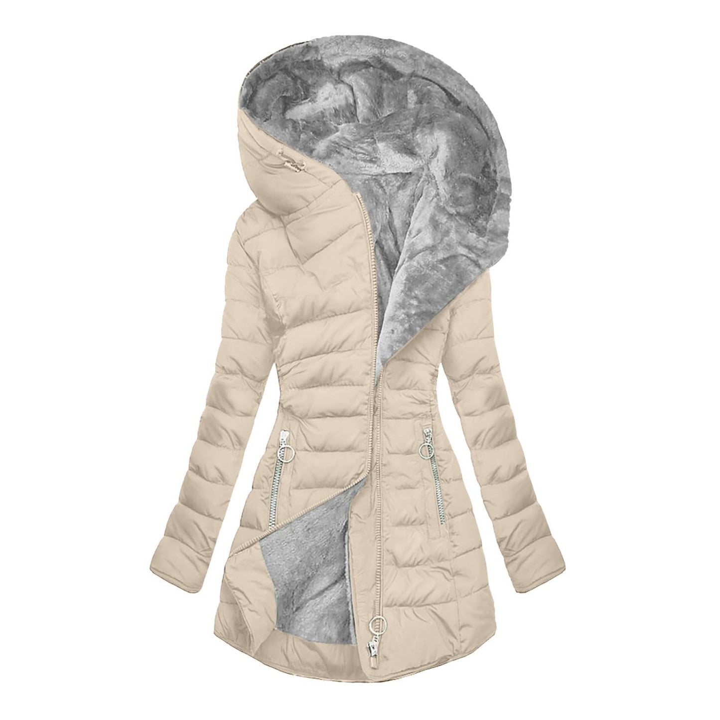 Women's Winter Warm Fur Collar Cotton Clothes Coats