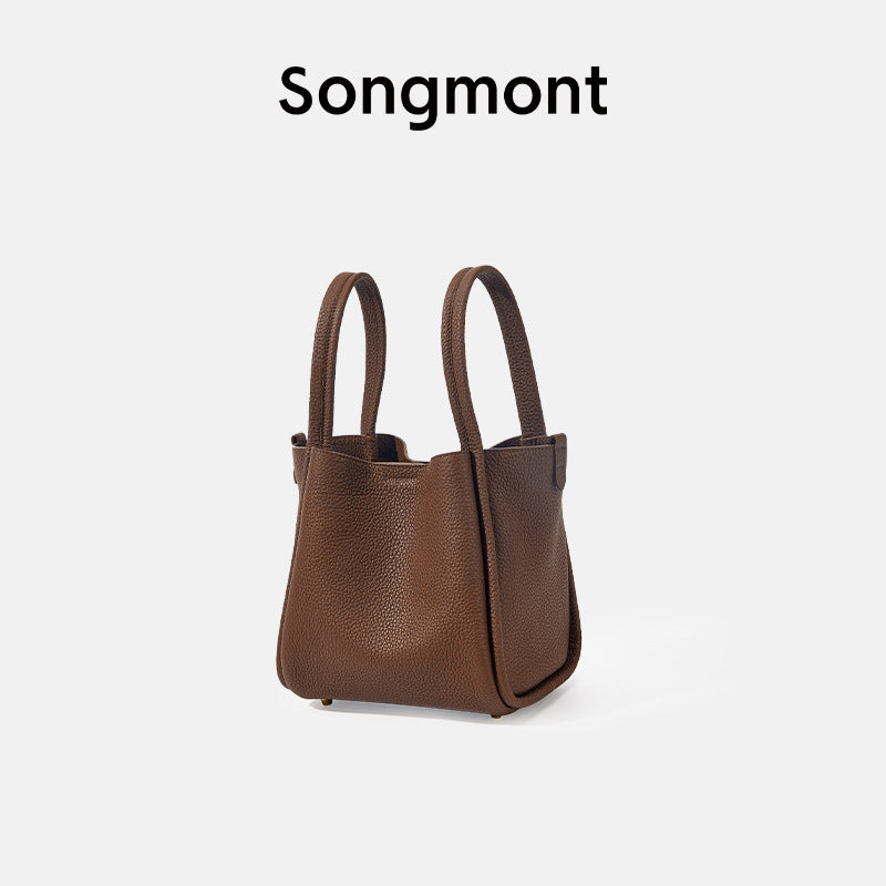 Vegetable Basket Series Genuine Leather Large Capacity Shoulder Bags