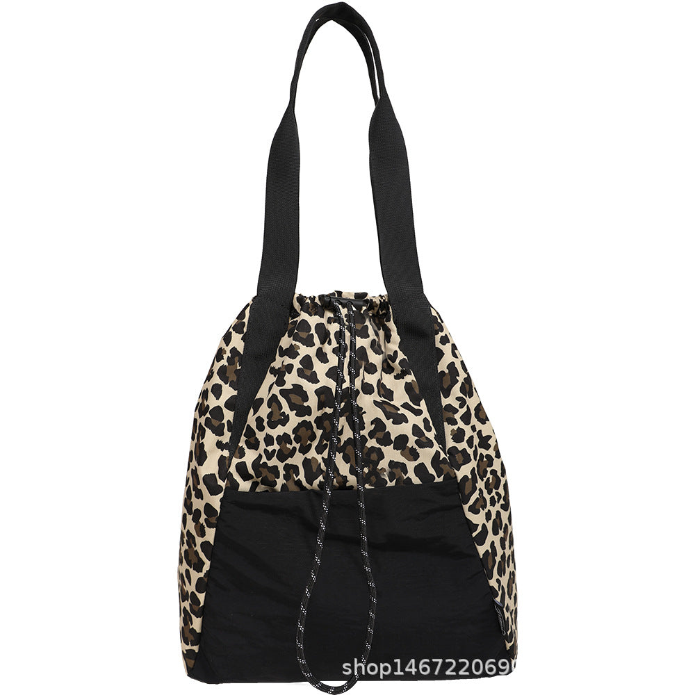 Women's Nylon Contrast Color Yoga Large Capacity Backpacks