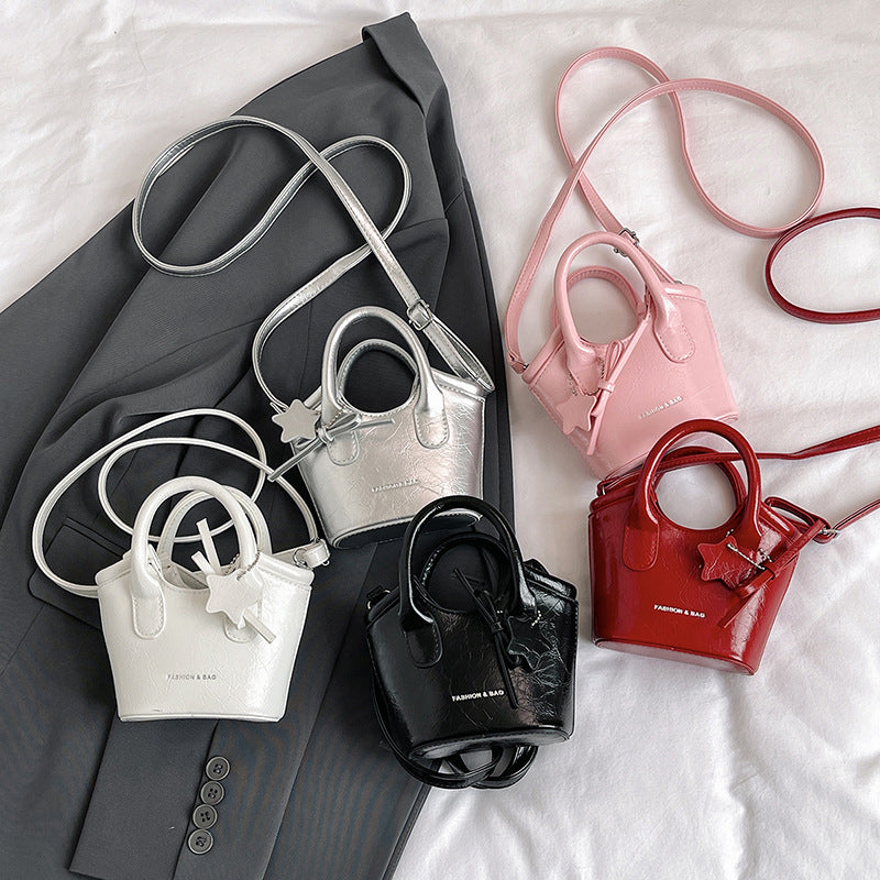 Women's Korean Fashion Large Capacity Vegetable Basket Crossbody Bags