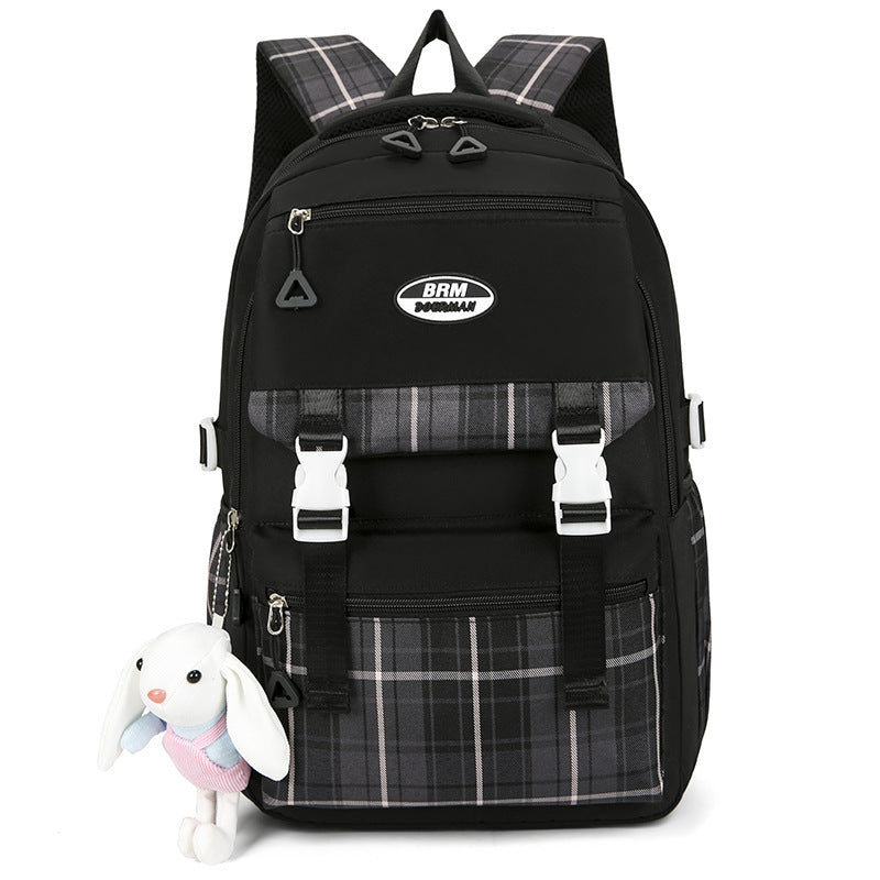 Women's Fresh Plaid Summer Campus Fashion Backpacks