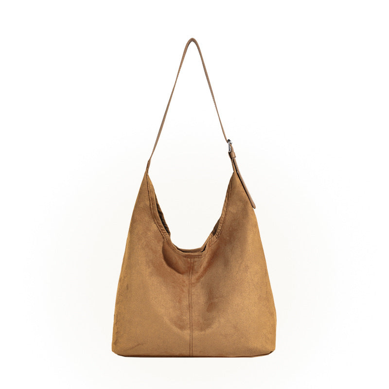Women's Retro Leisure Commute Large Capacity Suede Bags