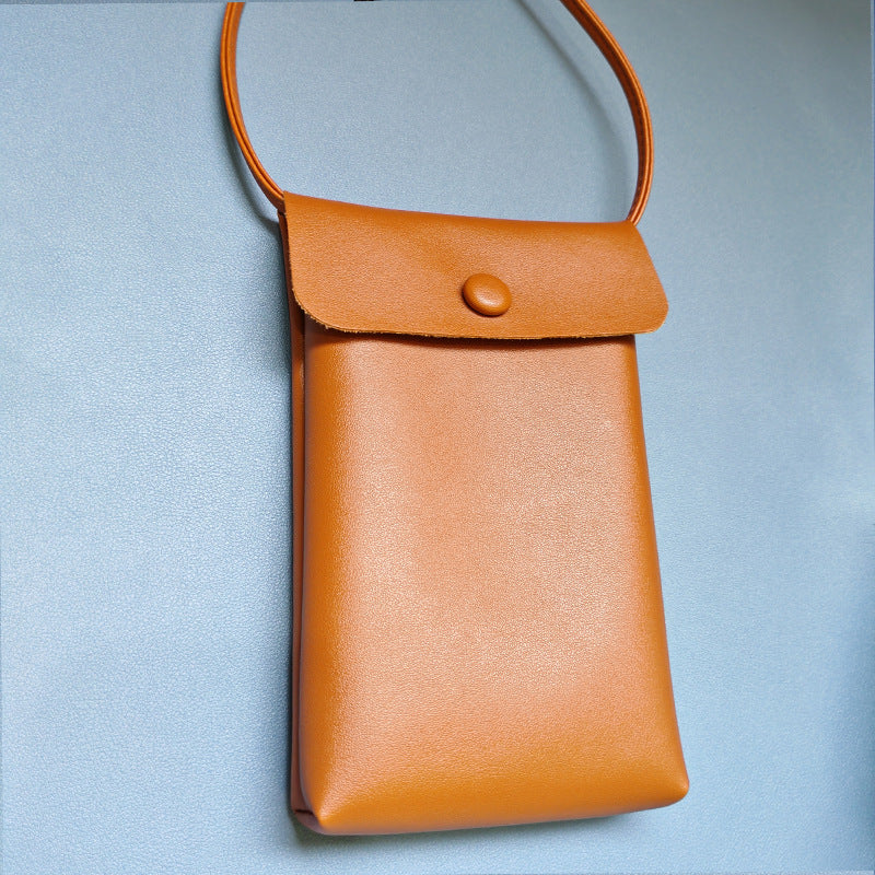 Korean Style Trendy Simple Vertical Mobile Soft Leather Phone Bags
