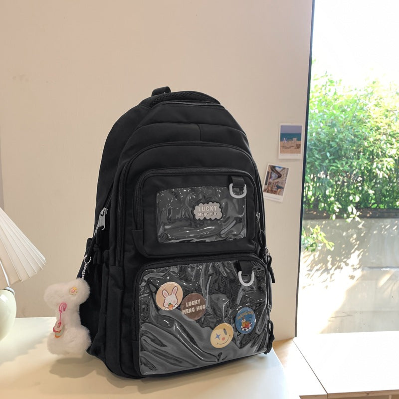 Large Capacity Female College Cute Versatile Transparent Backpacks