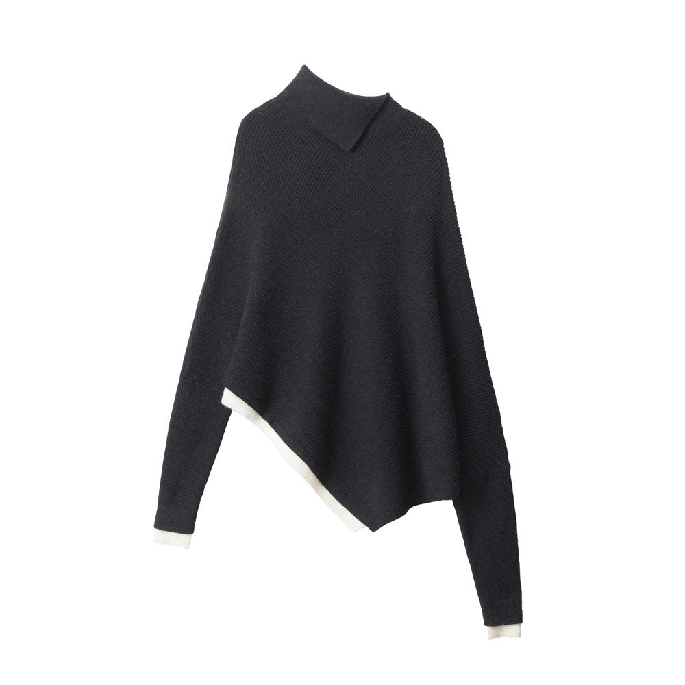 Women's Innovative Irregular Knitted Batwing Sleeve Sweaters