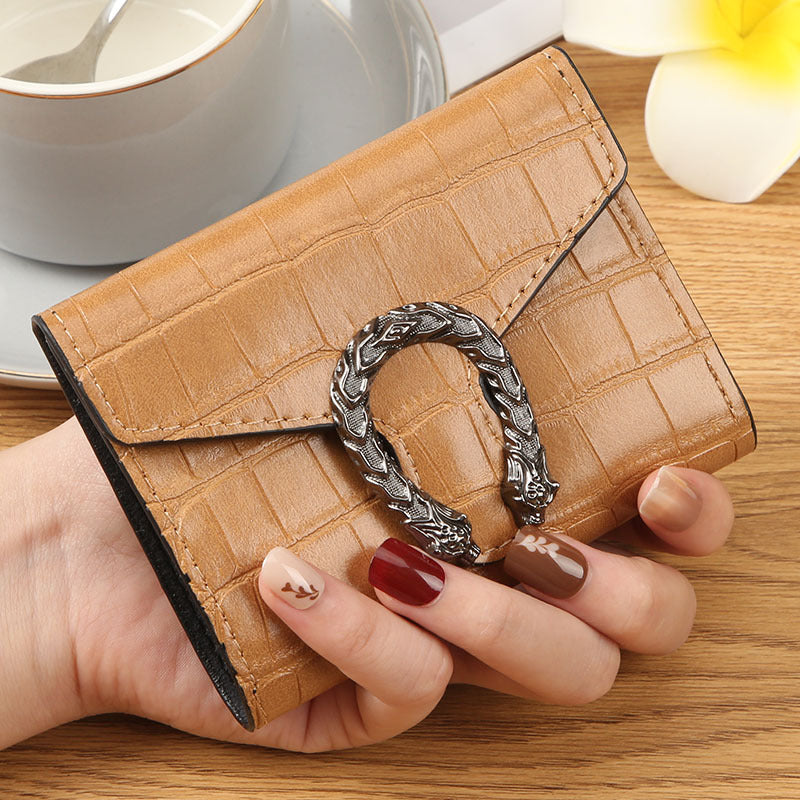 Women's Faucet Crocodile Pattern Fashion Simple Multifunctional Ladies Wallets