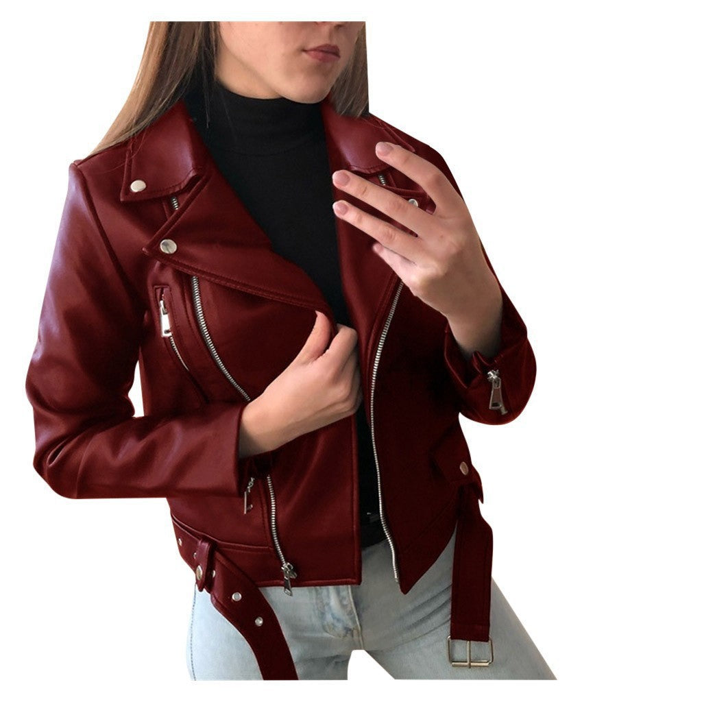 Women's Comfortable Classic Durable Versatile Leather Shorts