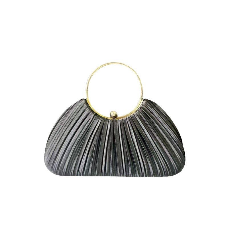 Women's Pleated Dinner Temperament Banquet Clutch Dress Evening Bags