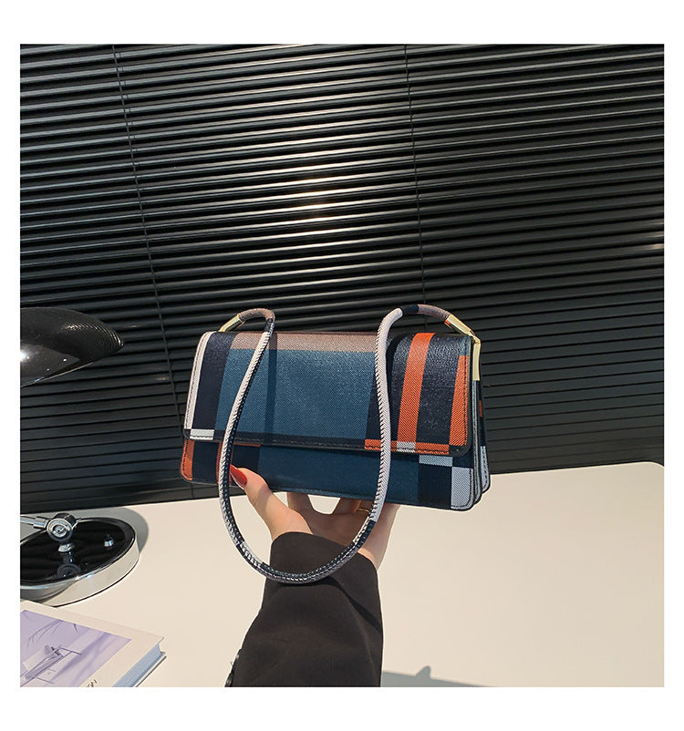 Women's Popular Fashion Color Contrast Underarm Summer Shoulder Bags