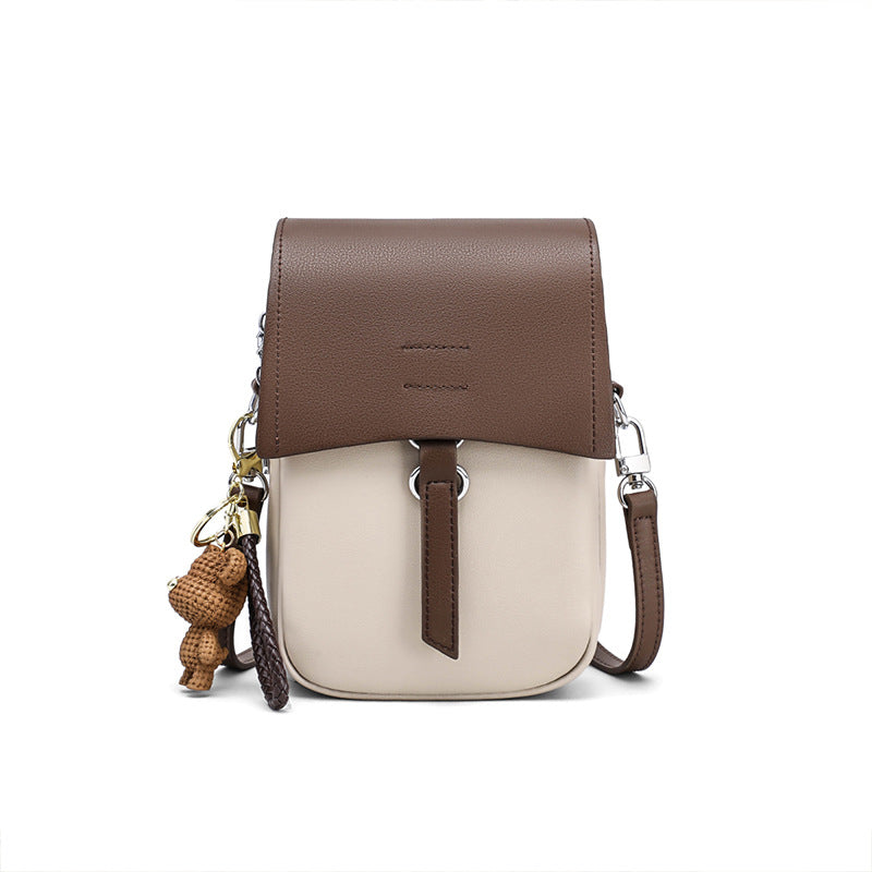 Mobile Genuine Leather Walking Lightweight High-grade Crossbody Bags
