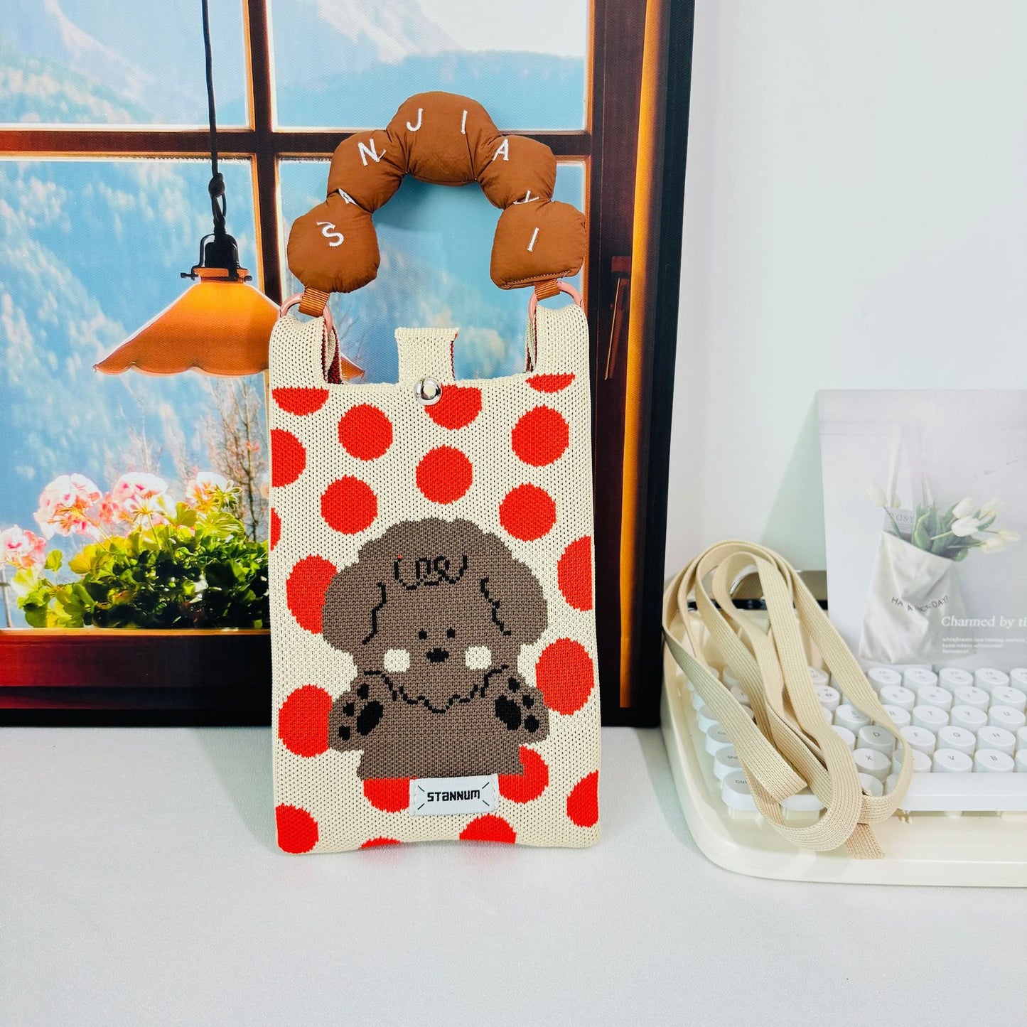 Creative Cute Cartoon Cat Knitted Mini Crossbody Bags