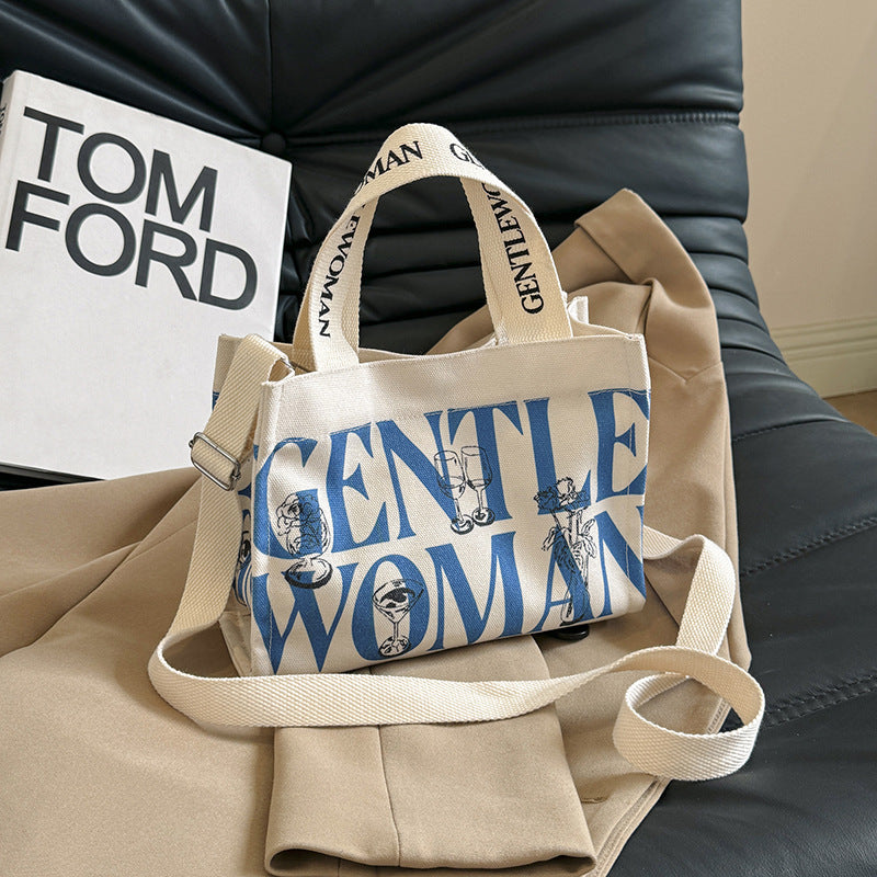 Classy Glamorous Letter Commuter Fashion Canvas Shoulder Bags