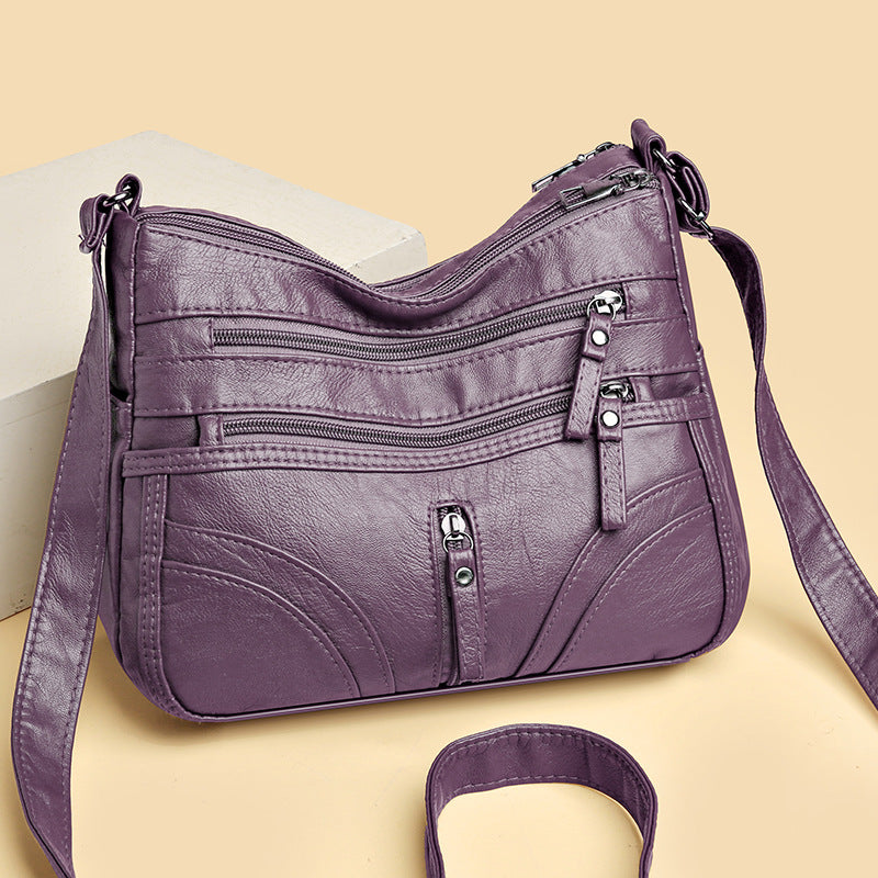 Women's Soft Leather Large Capacity Mother Crossbody Bags