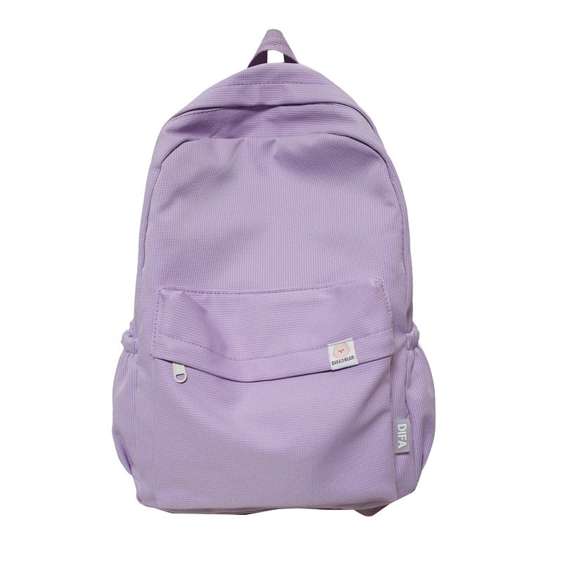Female Korean Junior High Cute Solid Color Backpacks