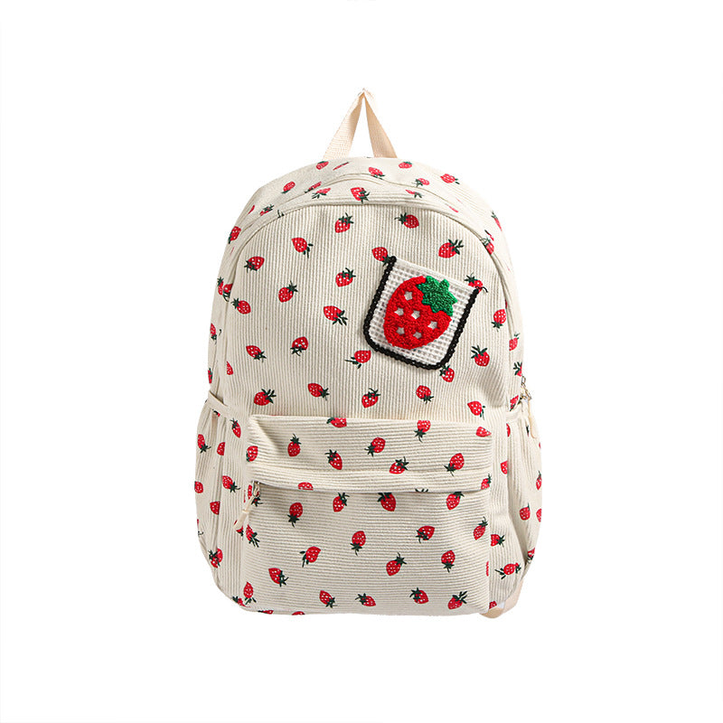 Women's Style College Floral Korean Print Backpacks