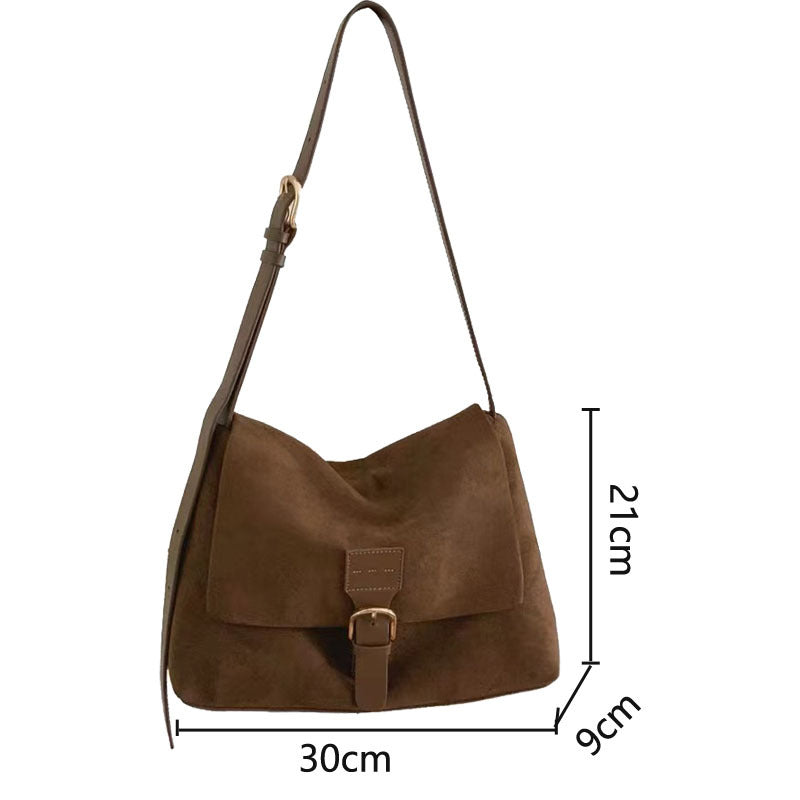Women's Korean Style Retro Elegant Veet Underarm Crossbody Bags