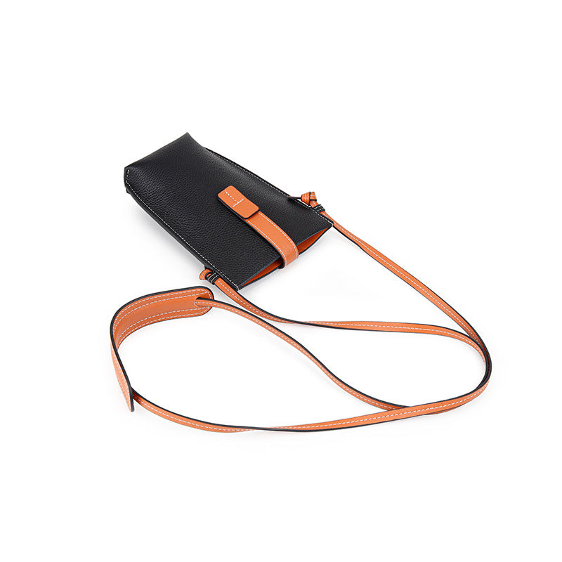 Women's Mini Simple First Layer Cattlehide Fashion Phone Bags