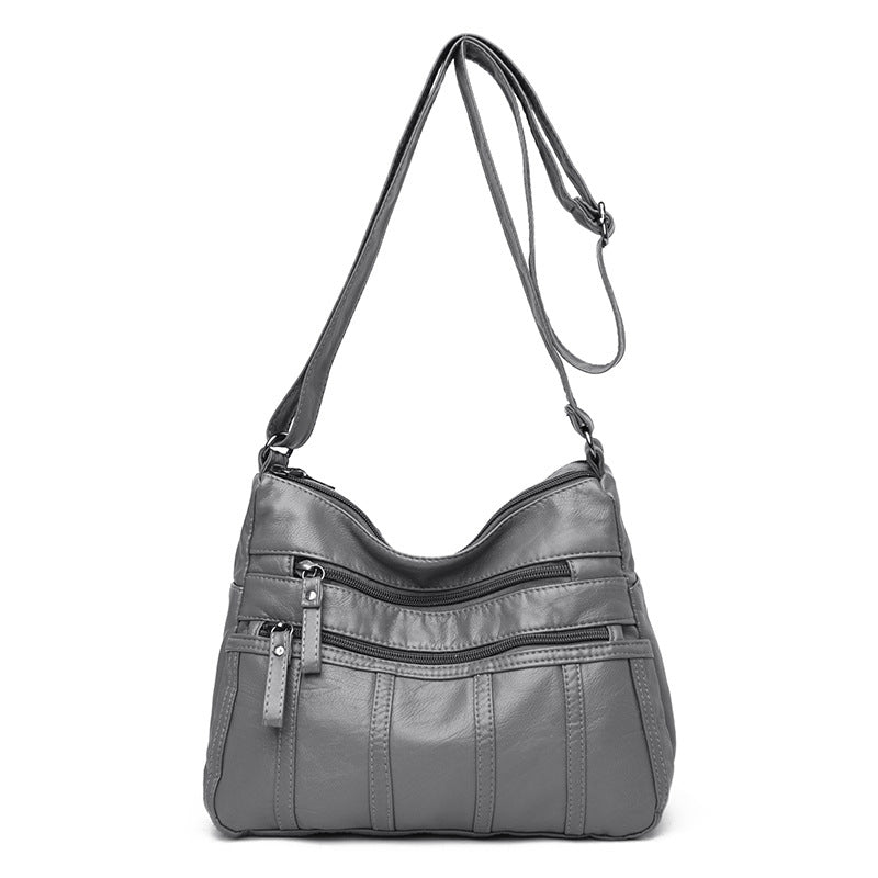 Women's Fashion Soft Washed Mother Lightweight Trendy Men's Messenger Bags