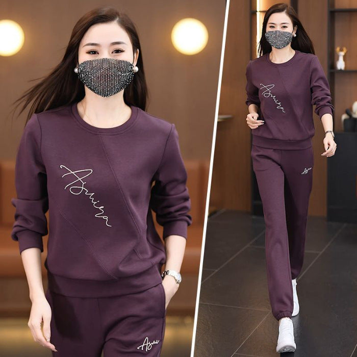 Sportswear Set Of Thin Loose Round Neck Fashionable Suits