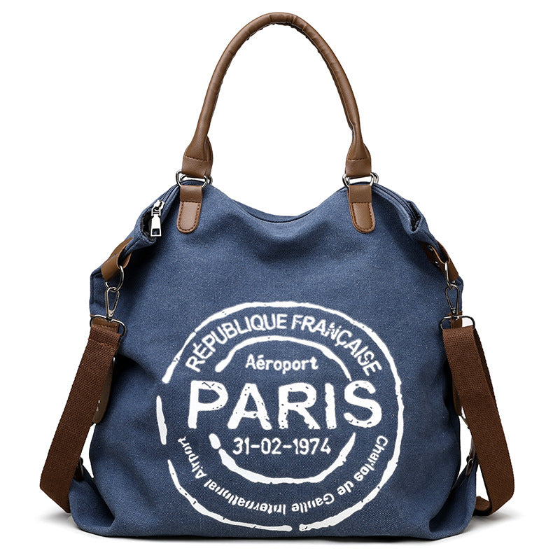 Women's Leisure Canvas Fashion Letter Large Capacity Tote Bags