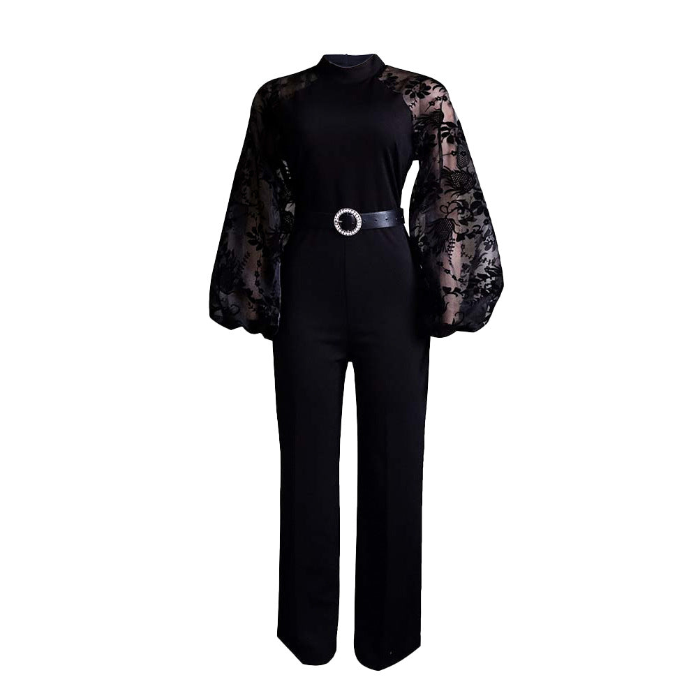 Women's Gauze Lantern Sleeve Slim African Pants