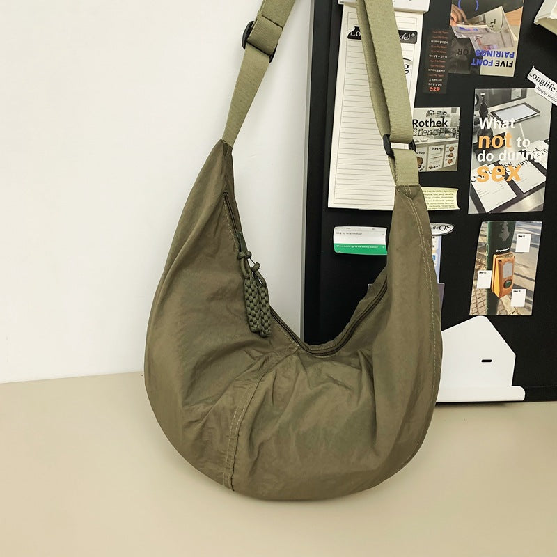 Men's Large Capacity Black Dumpling Fashion Cloth Men's Shoulder Bags
