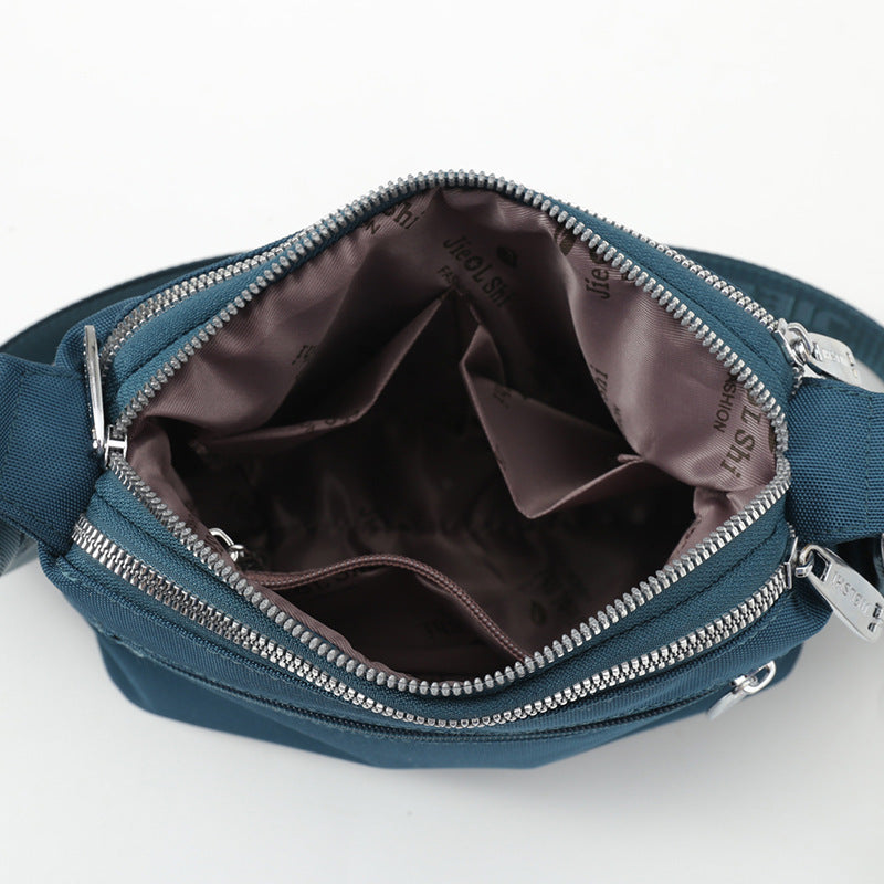 Women's Fashionable Simple Contrast Color Nylon Crossbody Bags