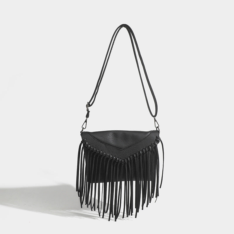 Versatile New Tassel Winter Zipper Personalized Crossbody Bags