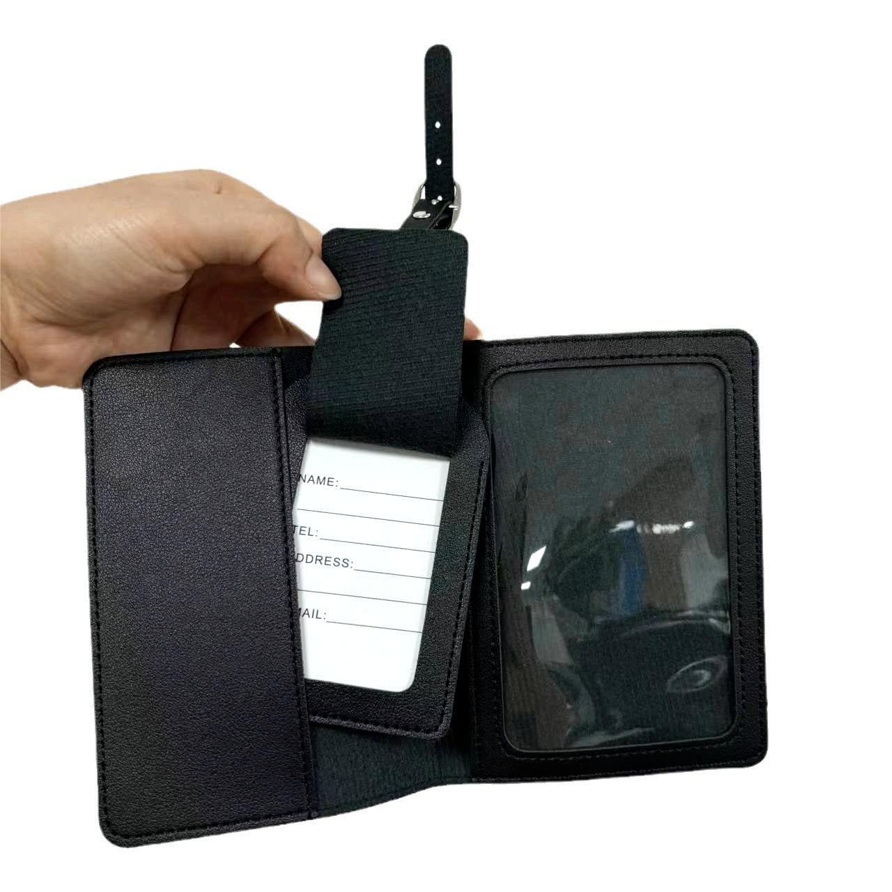 Leather Boarding Passport Baggage Tag Set Id Package