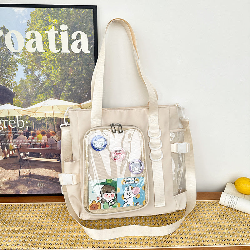 Mori Style Cartoon Easy Matching Transparent Shoulder Bags