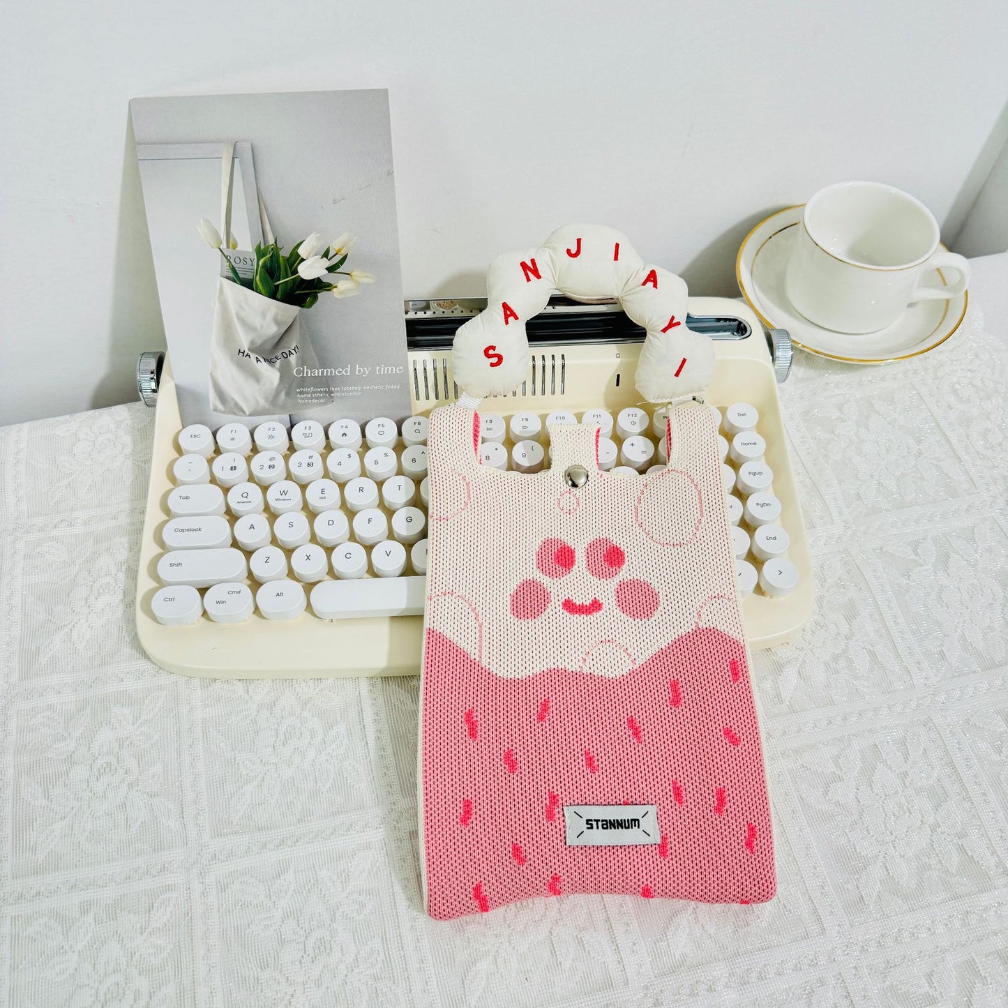 Creative Cute Cartoon Cat Knitted Mini Crossbody Bags