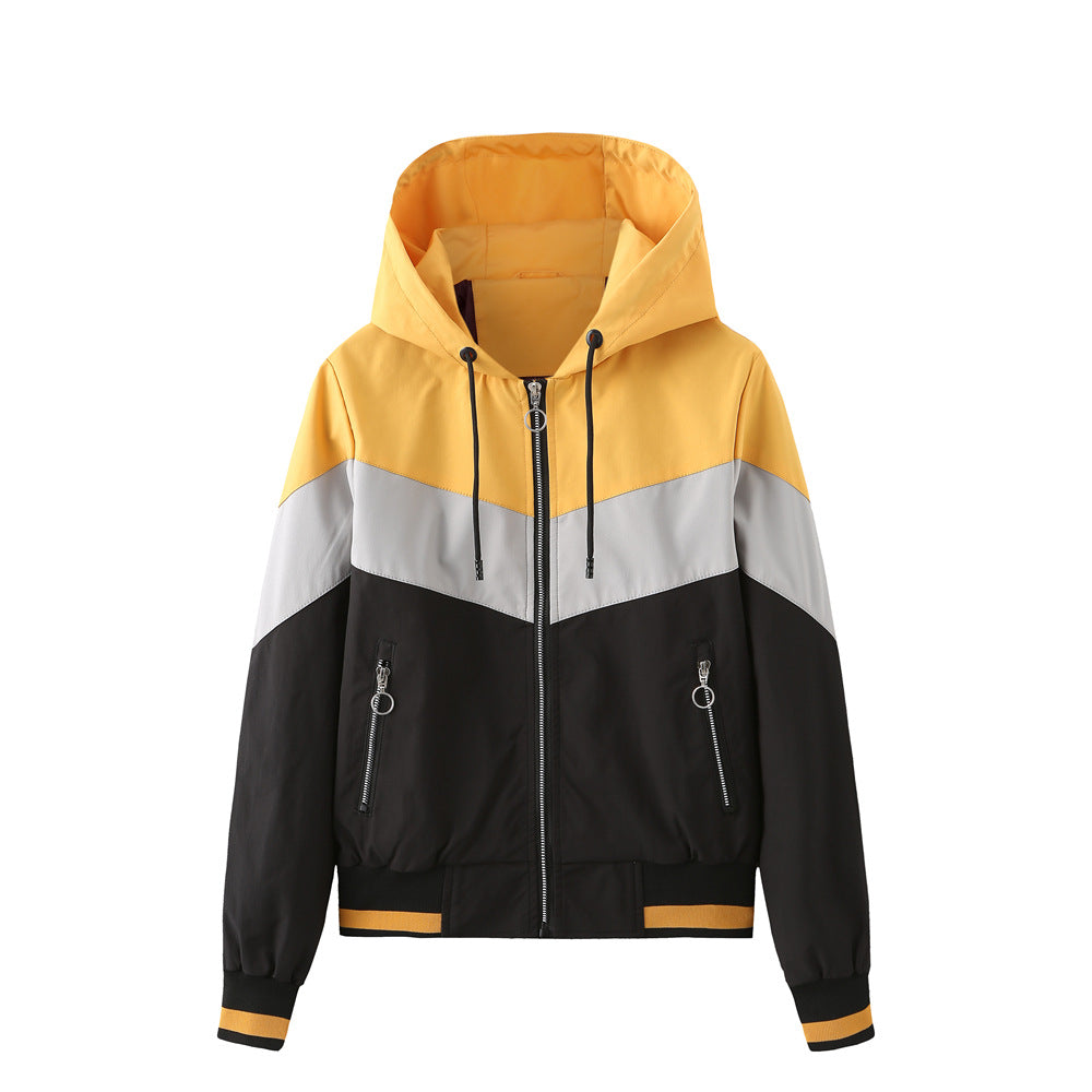 Women's Thin Trench Hooded Outdoor Raincoat Color Coats