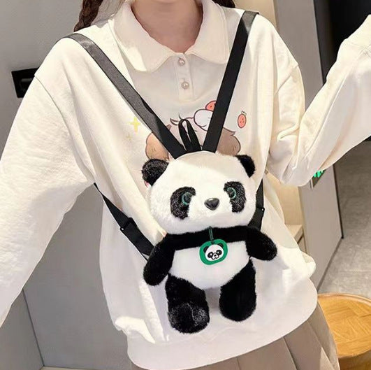 Panda Cartoon Soft Plush Campus Lolita Shoulder Bags