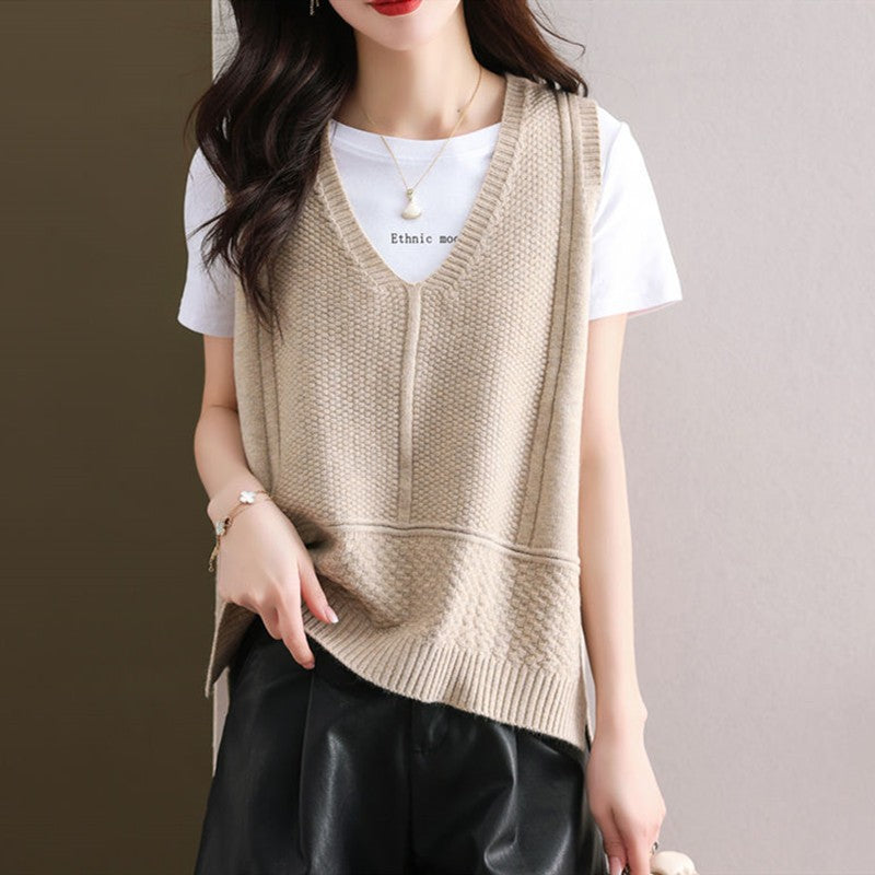 Women's Style Loose Versatile Casual Outdoor Knitted Vests