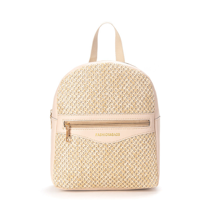 Minimalist Pastoral Style Straw Cool Contrast Bags
