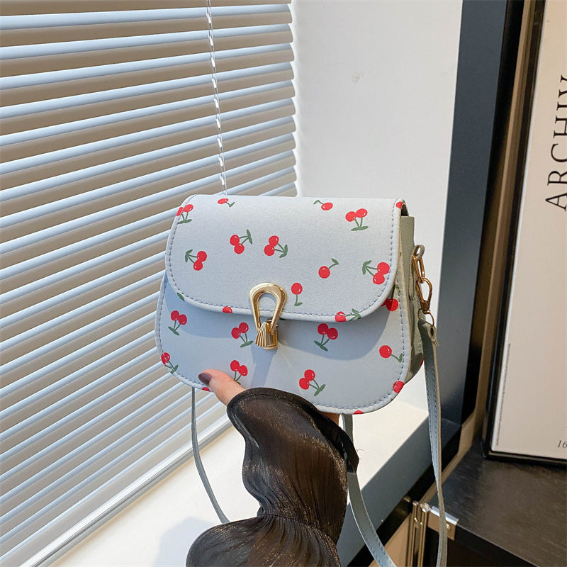 Women's Fresh Fashion Saddle Autumn Cute Strawberry Shoulder Bags