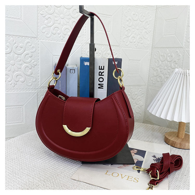 Women's Good Texture Single Underarm Solid Color Bags