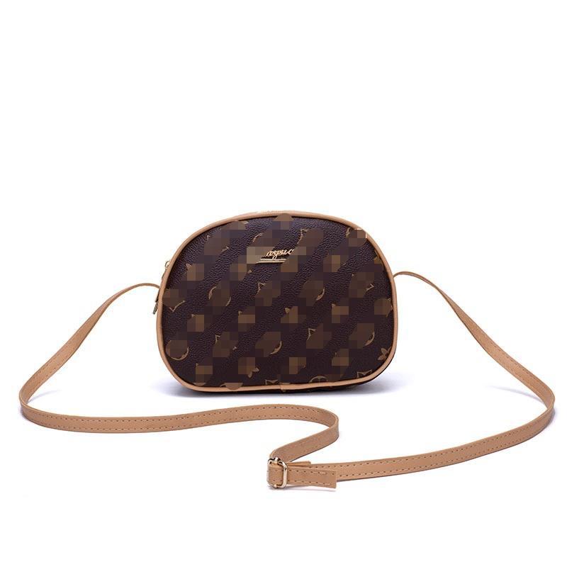 Fashion Printed Double Pull Retro Contrast Shoulder Bags