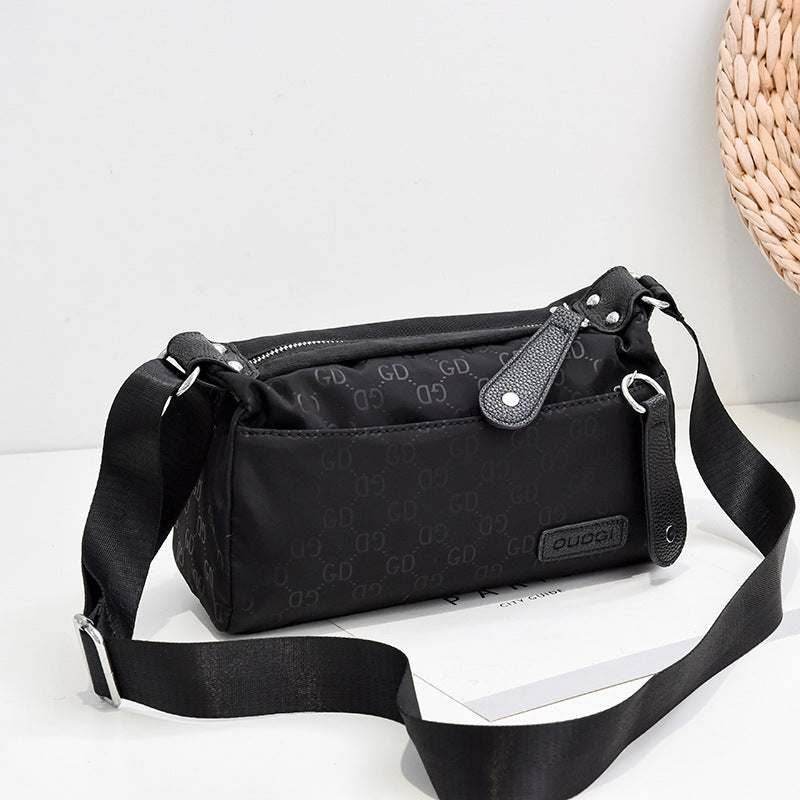 Women's Fashionable Waterproof Nylon Oxford Cloth Round Crossbody Bags