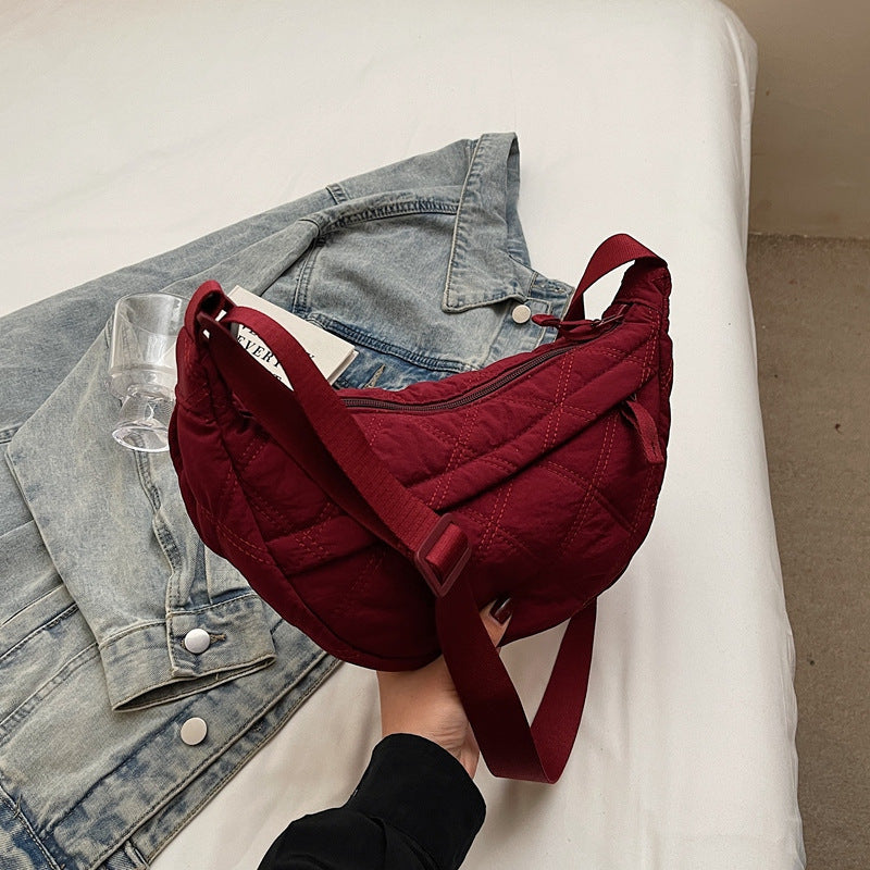 Women's Fashion Simple Western Style Solid Color Crossbody Bags