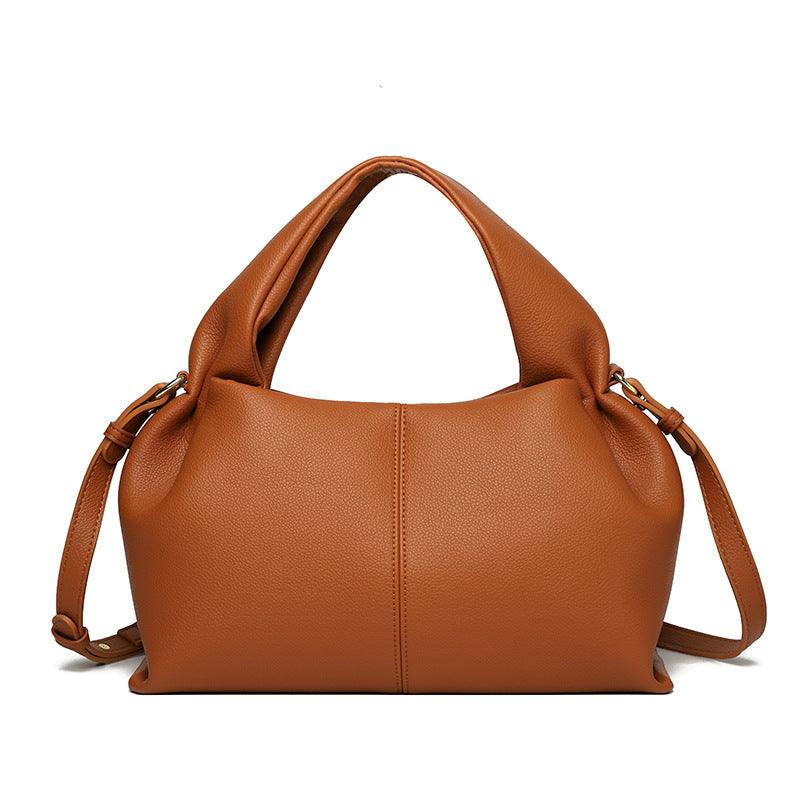 Women's French Niche Cloud Solid Color Dumpling Shoulder Bags