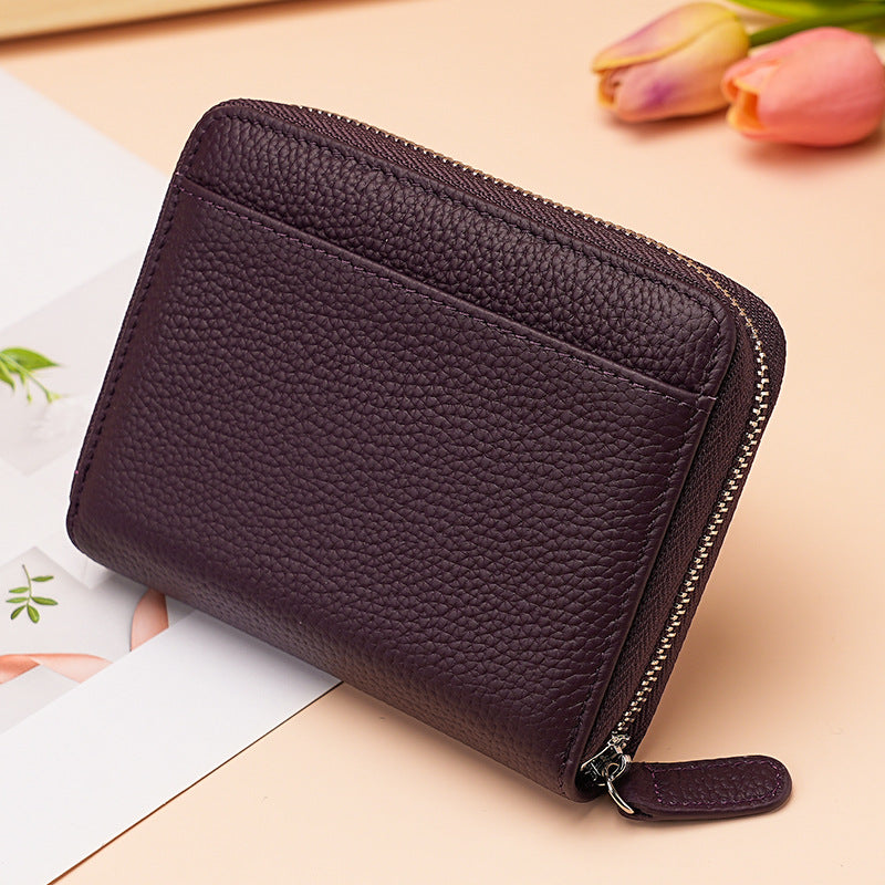 Women's & Men's & Stylish Versatile Genuine Leather Large Card Holder