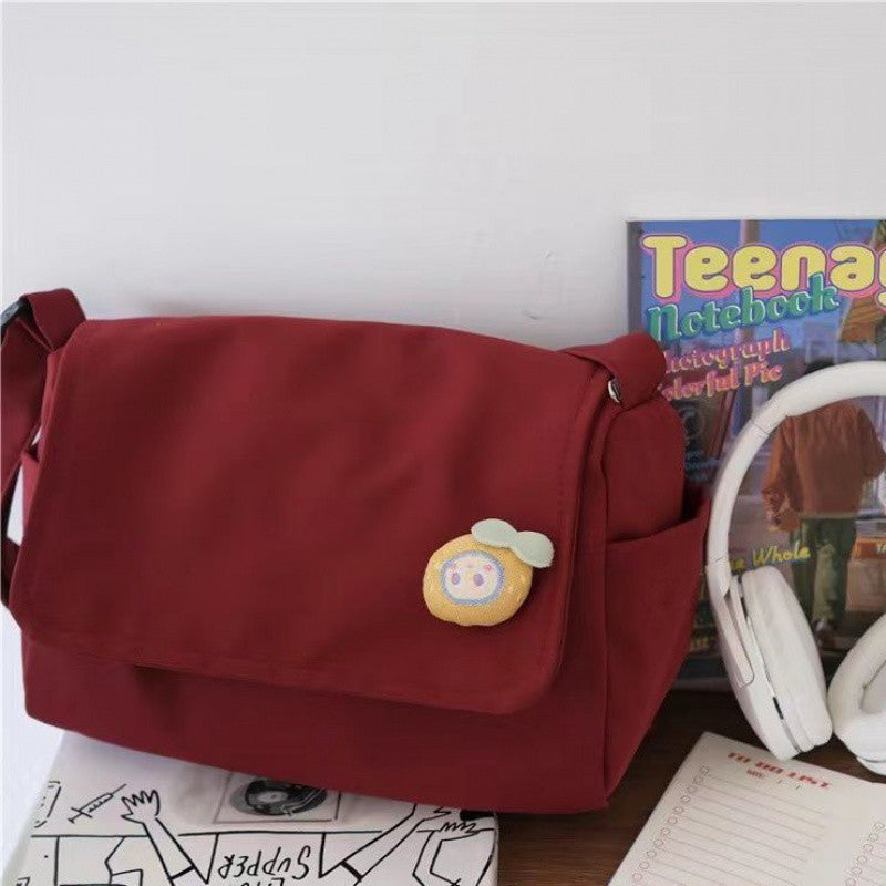 Women's Style Simple Solid Color Large Capacity Crossbody Bags
