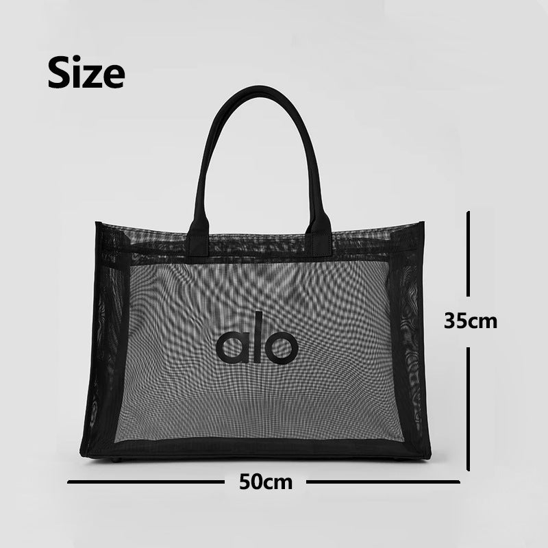 Mesh Yoga Fitness Beach Transparent Buggy Tote Bags