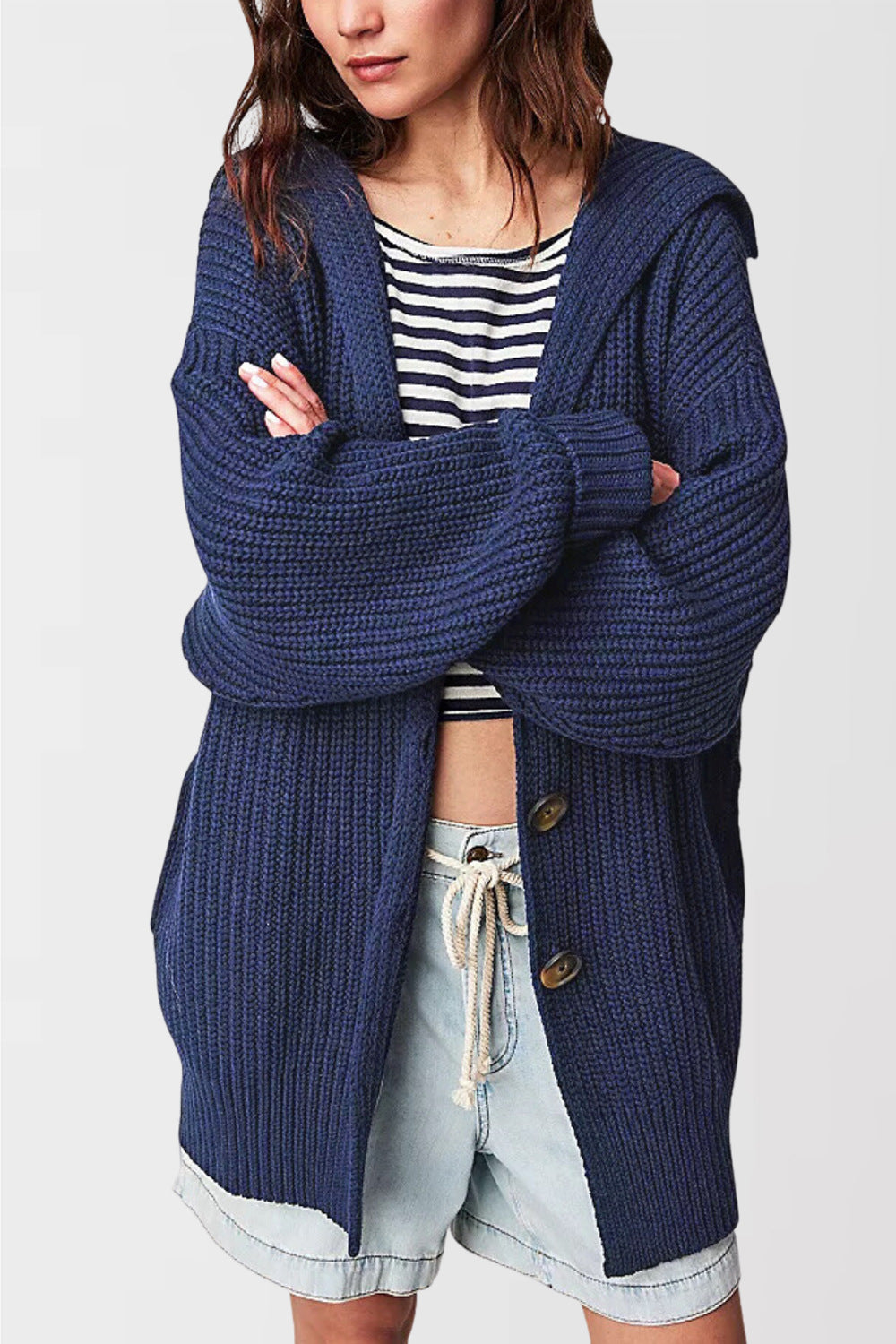 Women's Winter Fashion Polo Collar Loose-fitting Oversized Sweaters