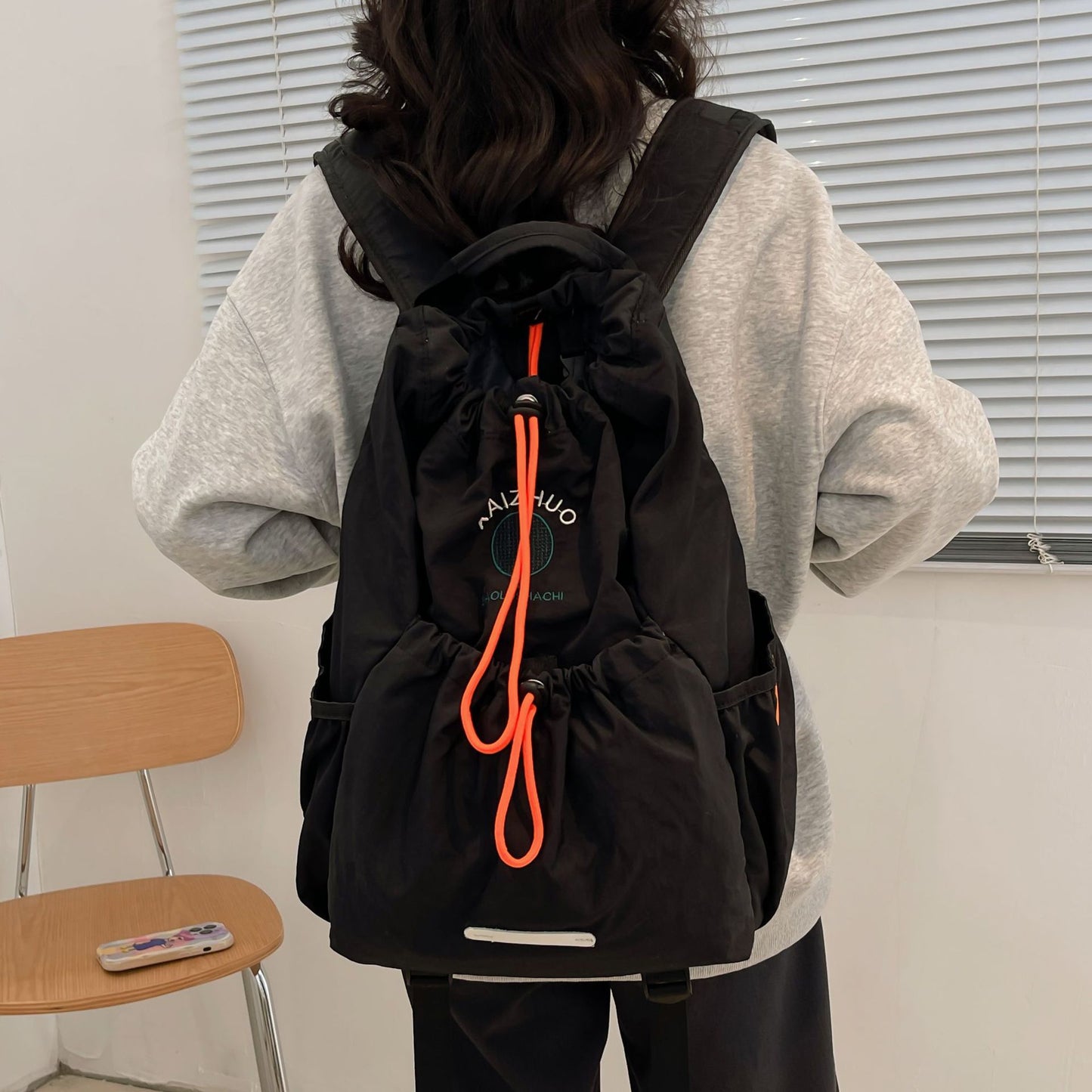 Drawstring Canvas Large Capacity College Mountain Backpacks