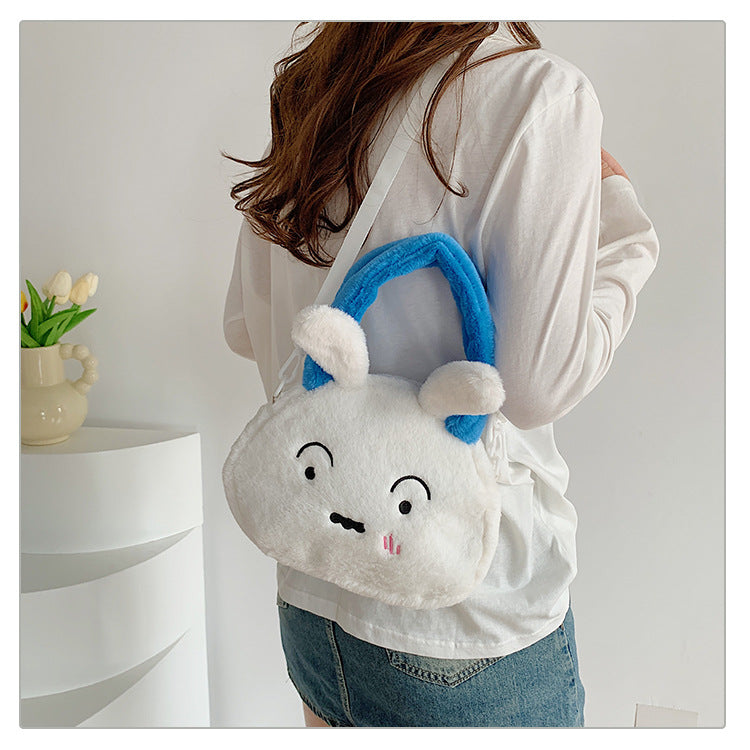 Crayon Rabbit Plush Cute Left Guard Door Pig Crossbody Bags