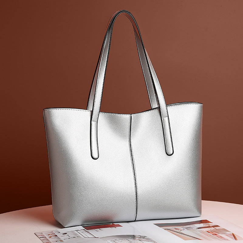 Women's Korean Style Fashionable Large Capacity Simple Shoulder Bags