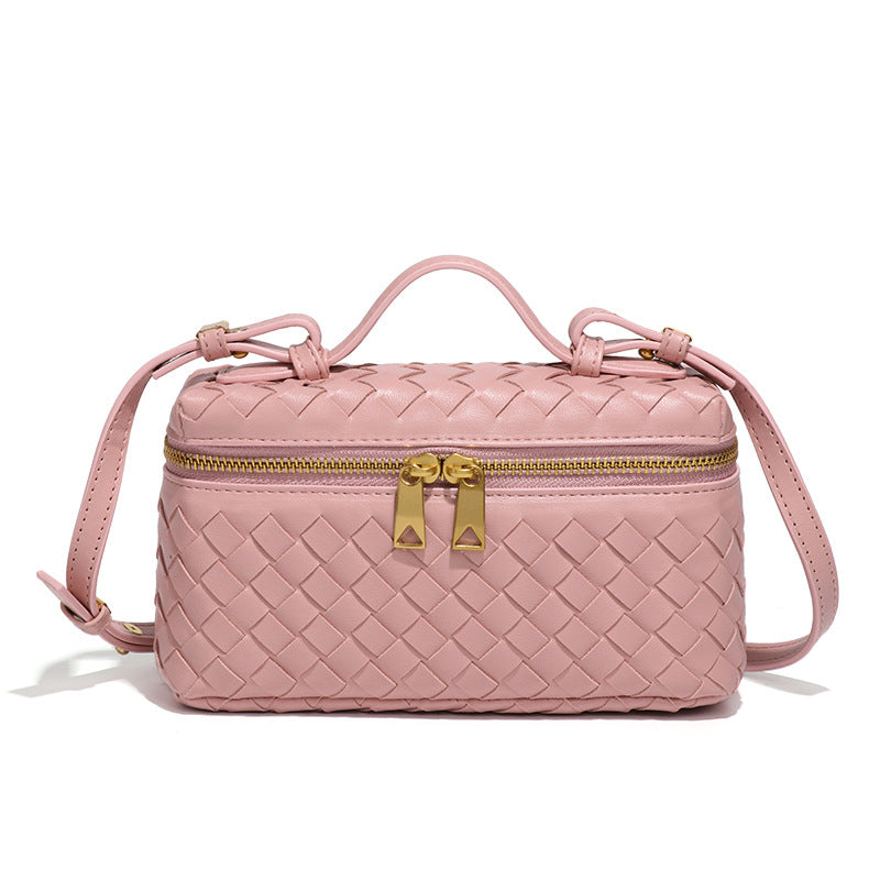 Slouchy Hand-woven Fashion Box Portable Lunch Crossbody Bags